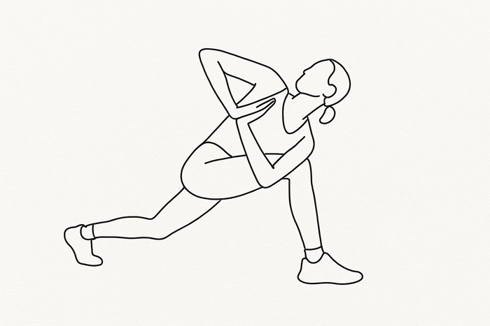 twisted lunge - yoga for surfers