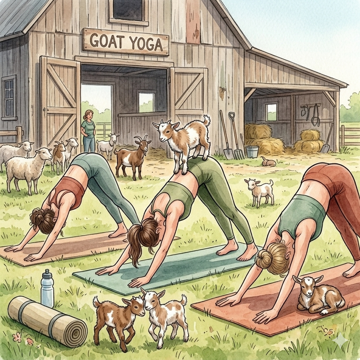 Animal Yoga Explained: Puppy Yoga, Goat Yoga, Horse Meditation & the Rise of Soft Wellness