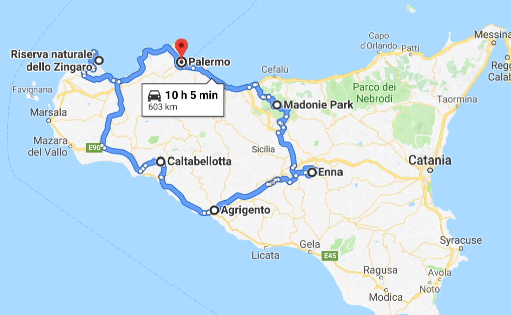 Sicily itinerary